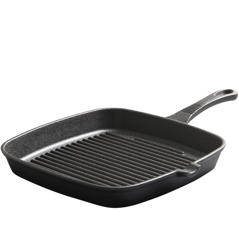 Pre-Seasoned 9.5″ SQUARE  CAST IRON GRILL PAN