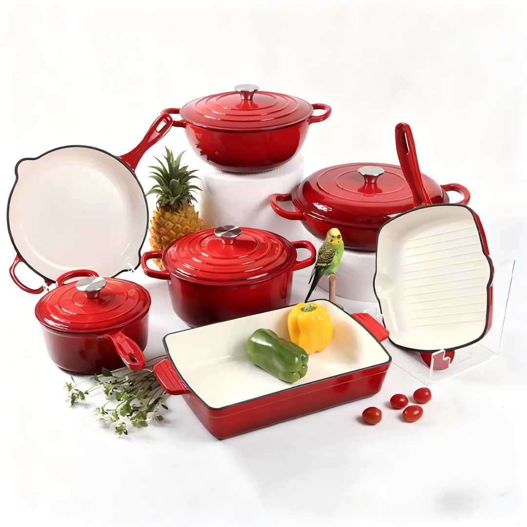 Enameled Cast Iron Cookware Set