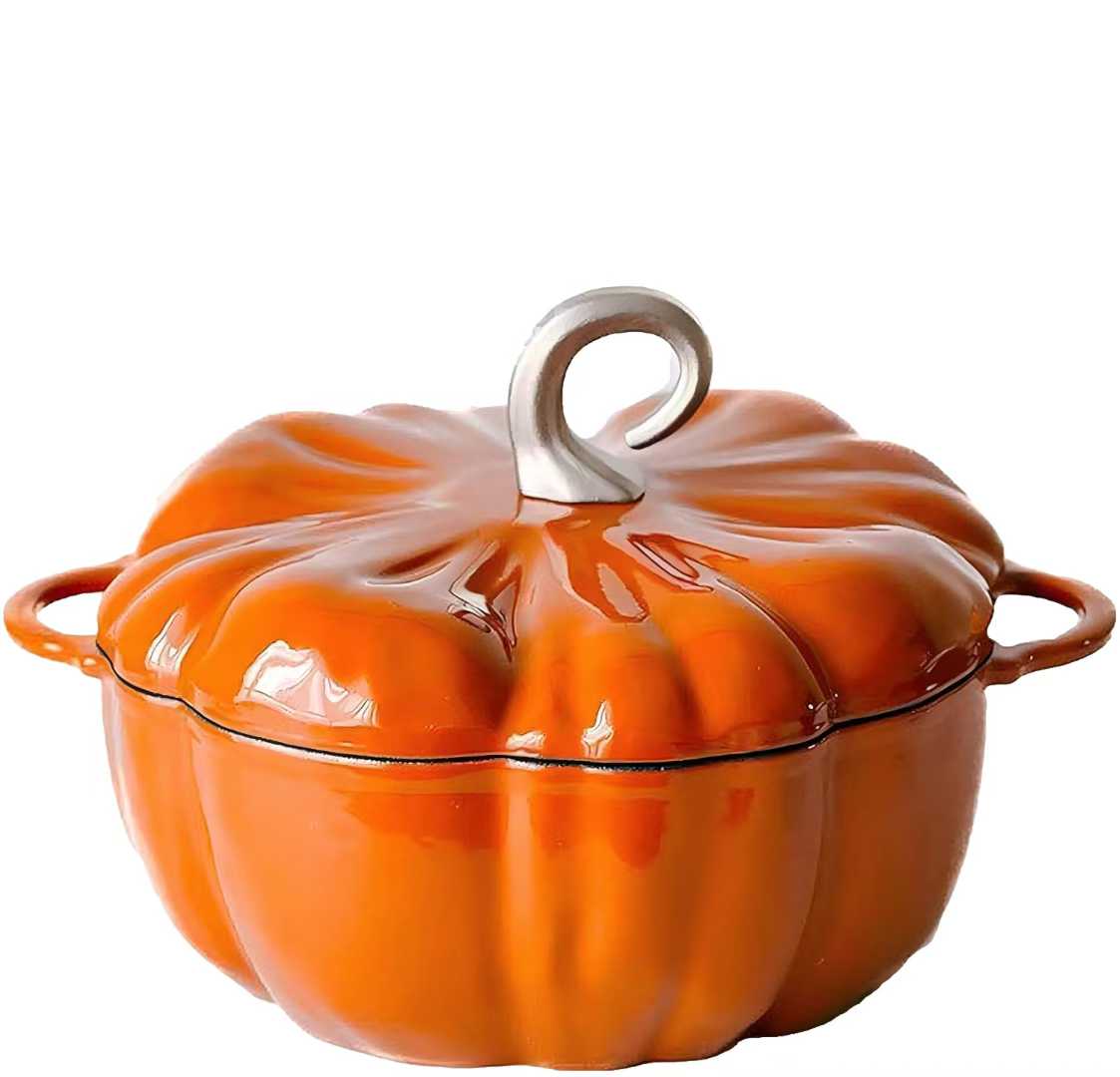 Pumpkin Shaped Cast Iron Dutch Oven