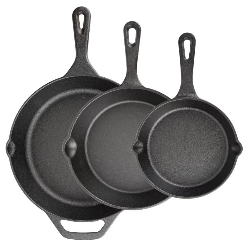 16cm,20cm,25cm  Cast Iron Skillet 3-Piece Set