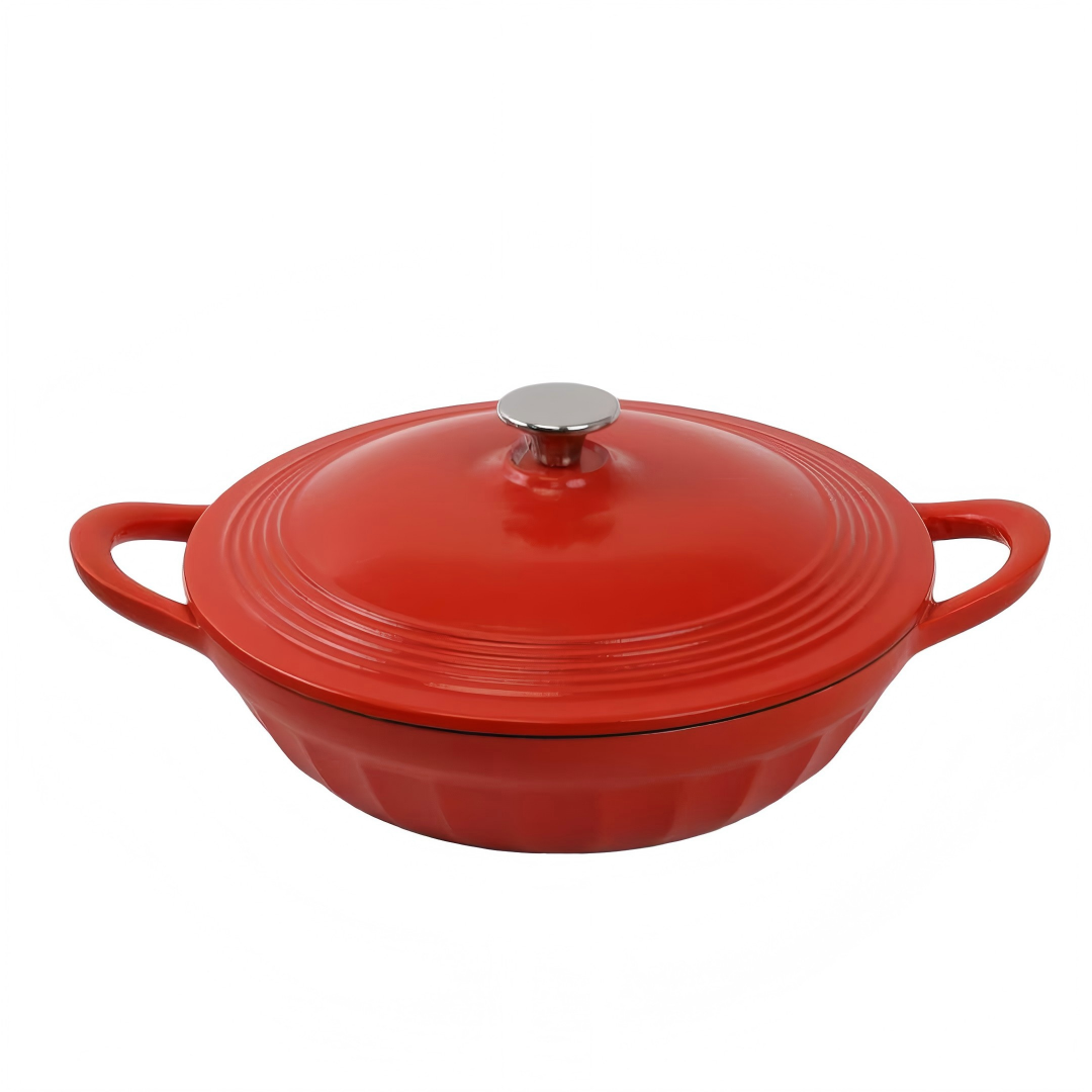 Cast Iron Pot Household Two-ear Saucepan Household Pot Soup Pot Cast Iron Enamel Seafood Braising Pot
